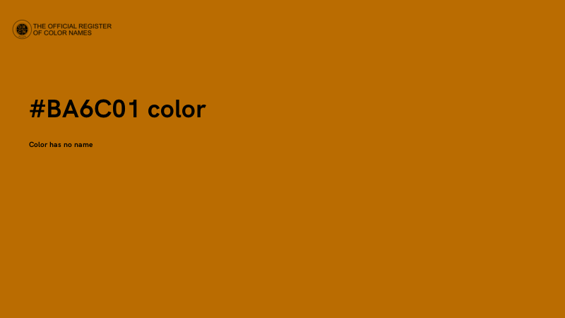 #BA6C01 color image