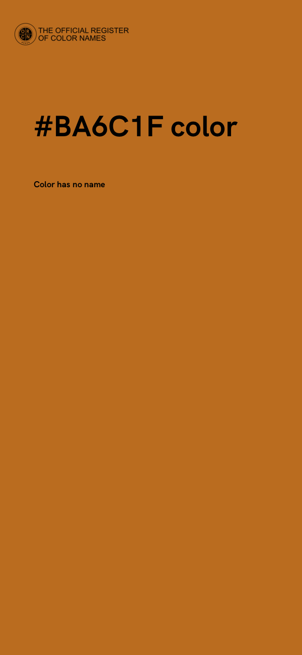 #BA6C1F color image