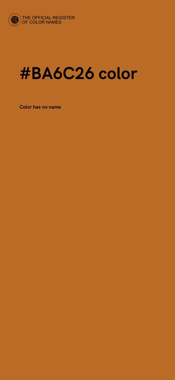 #BA6C26 color image