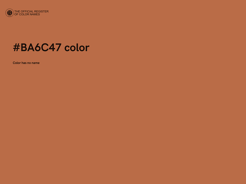 #BA6C47 color image