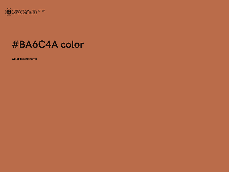 #BA6C4A color image