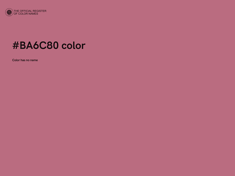 #BA6C80 color image