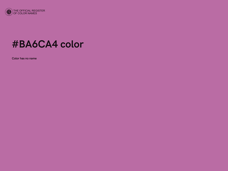 #BA6CA4 color image