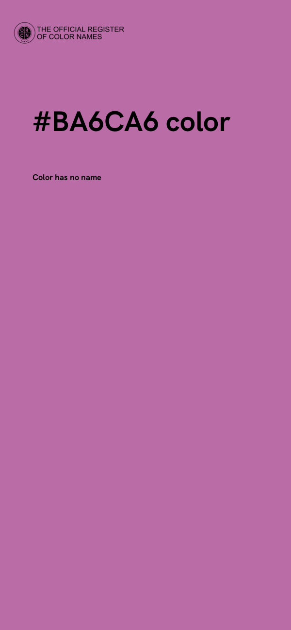 #BA6CA6 color image
