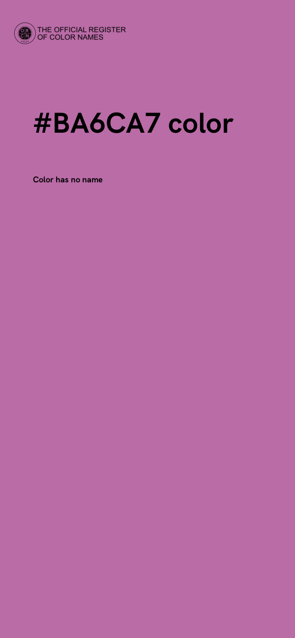 #BA6CA7 color image