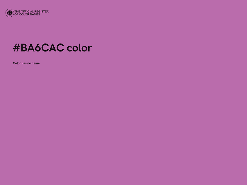 #BA6CAC color image