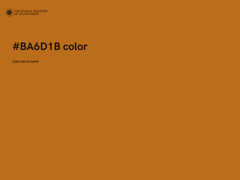 #BA6D1B color image