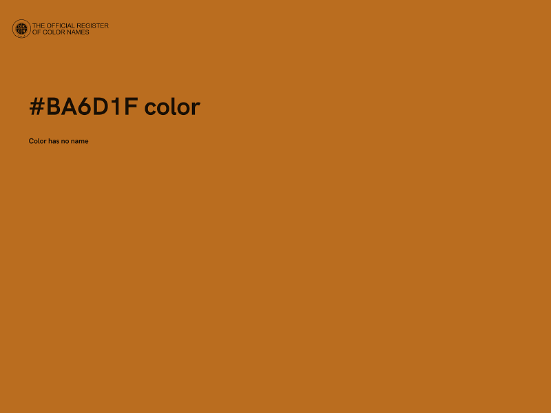 #BA6D1F color image