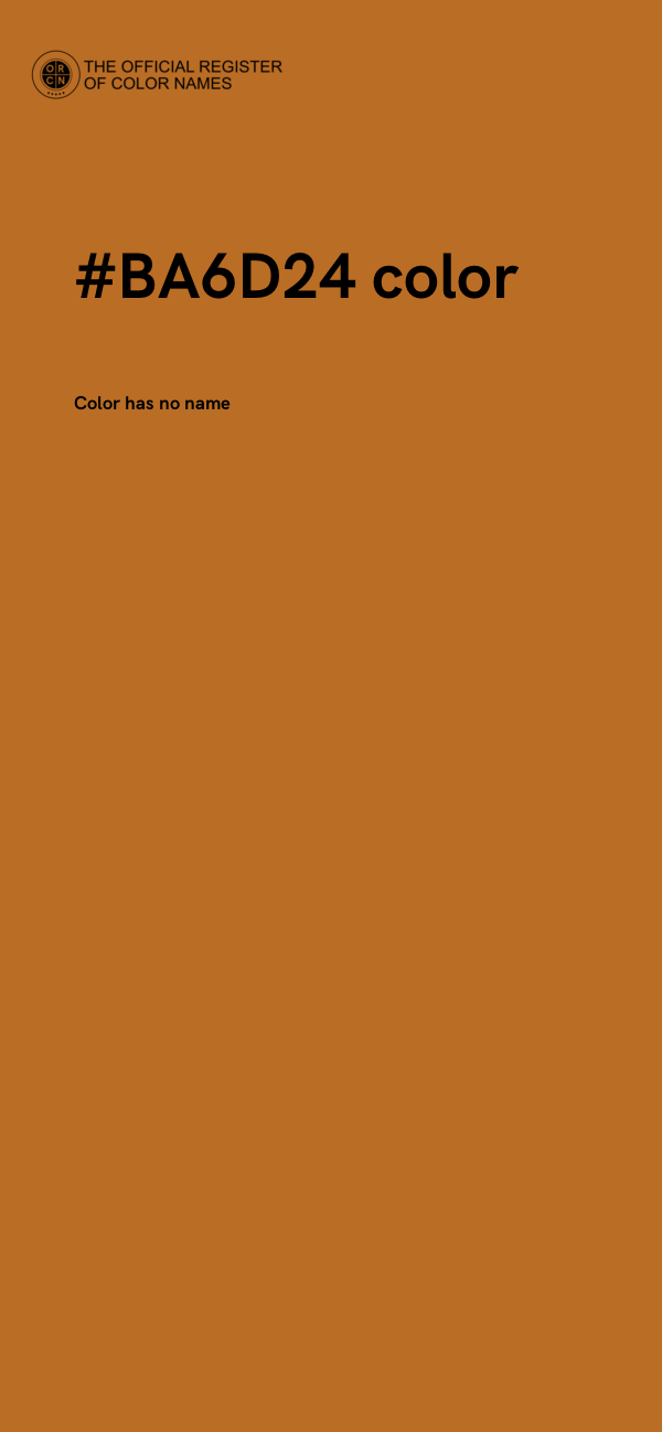 #BA6D24 color image