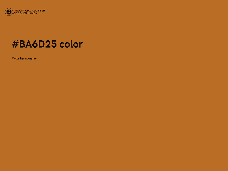 #BA6D25 color image