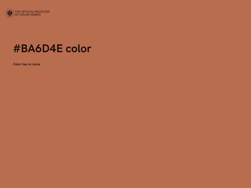 #BA6D4E color image