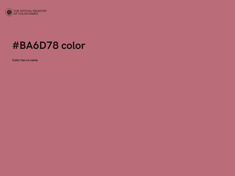 #BA6D78 color image