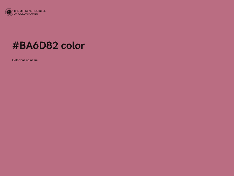 #BA6D82 color image