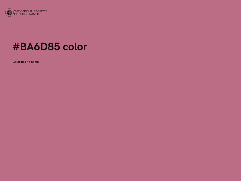 #BA6D85 color image