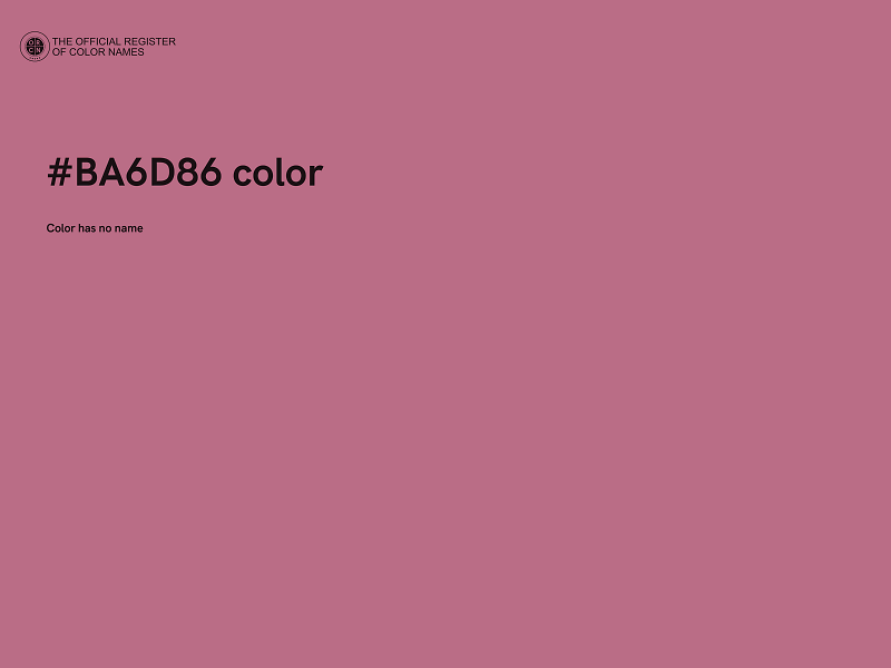 #BA6D86 color image