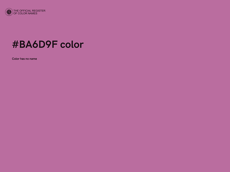 #BA6D9F color image