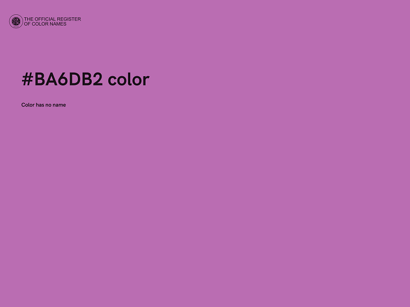 #BA6DB2 color image