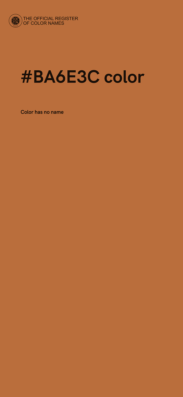 #BA6E3C color image