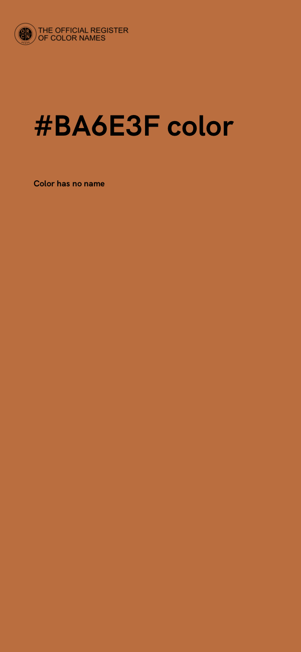 #BA6E3F color image