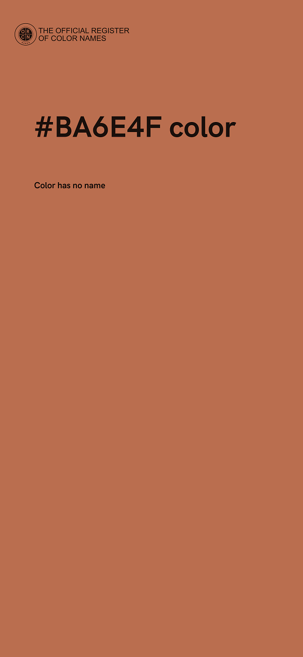 #BA6E4F color image