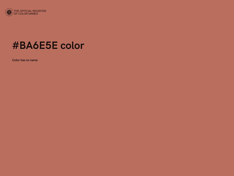 #BA6E5E color image