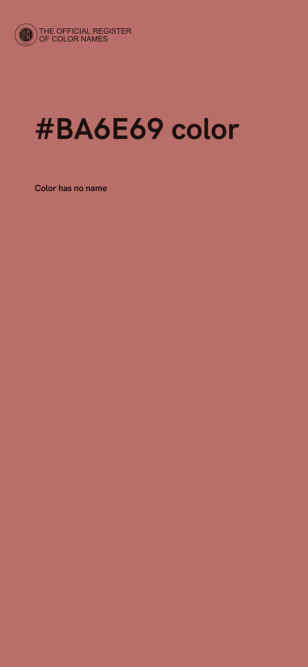 #BA6E69 color image