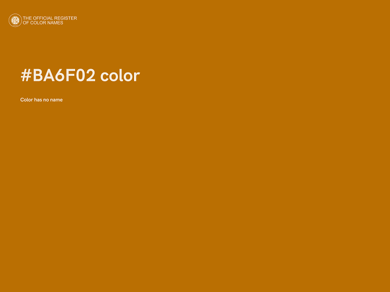 #BA6F02 color image
