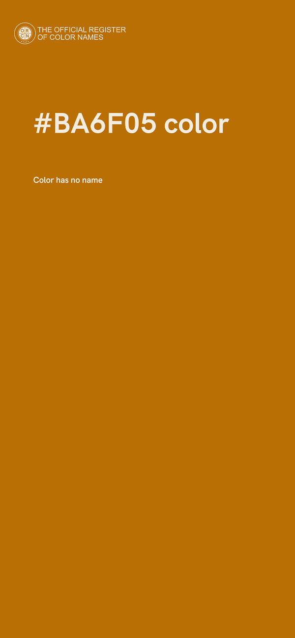 #BA6F05 color image