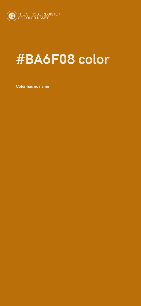 #BA6F08 color image