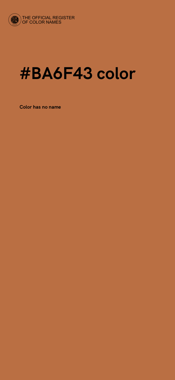 #BA6F43 color image