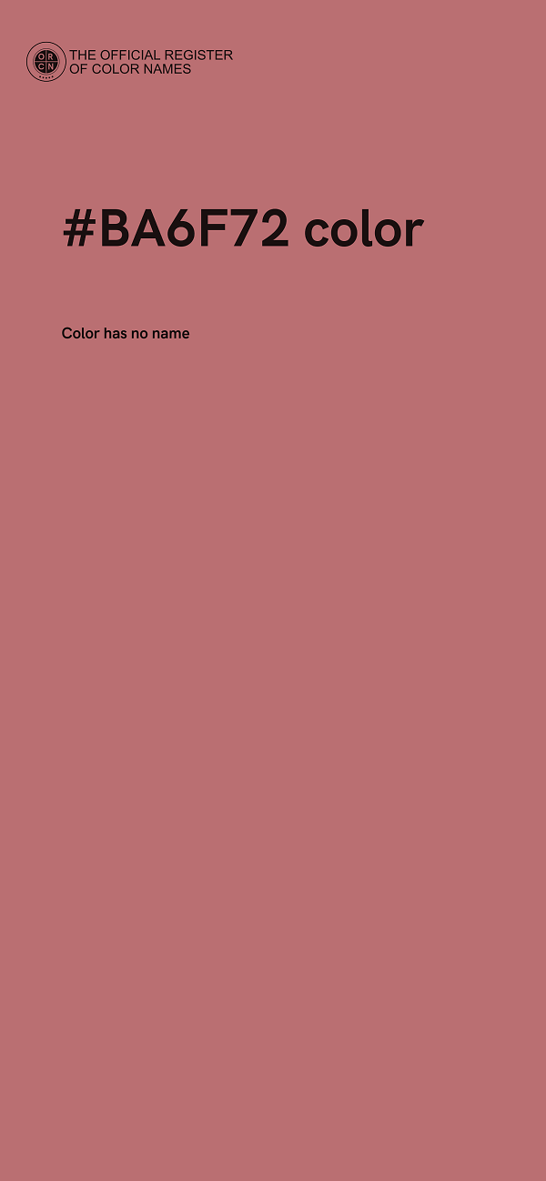 #BA6F72 color image