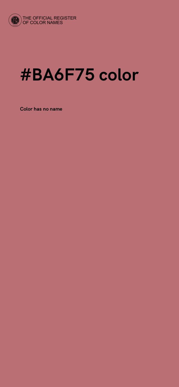 #BA6F75 color image