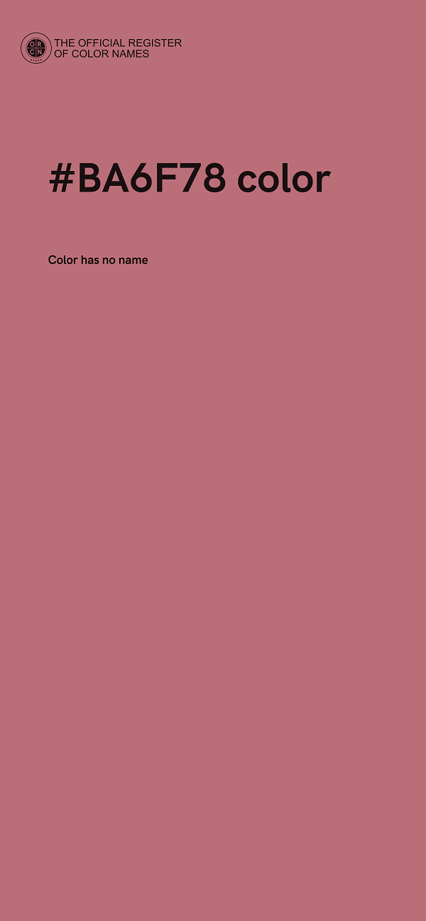 #BA6F78 color image