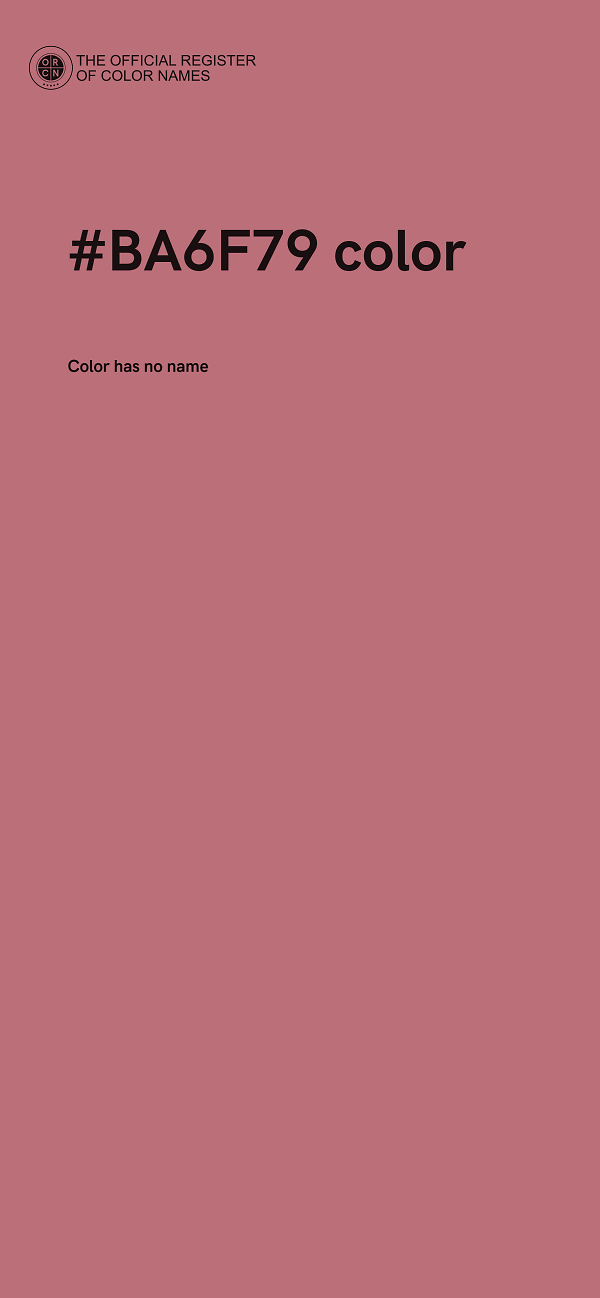 #BA6F79 color image