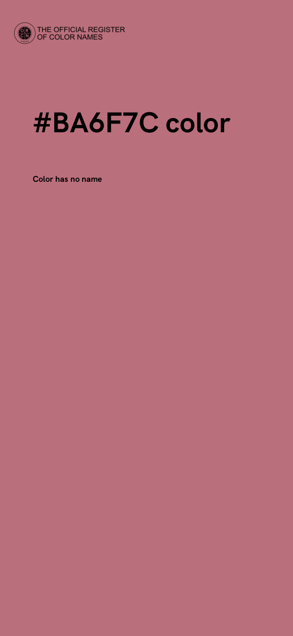 #BA6F7C color image