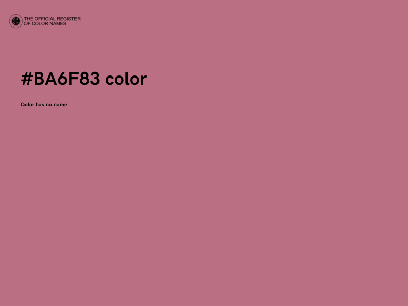 #BA6F83 color image