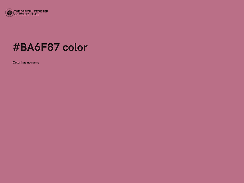 #BA6F87 color image