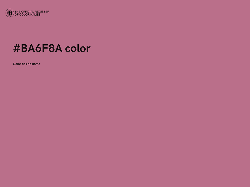 #BA6F8A color image