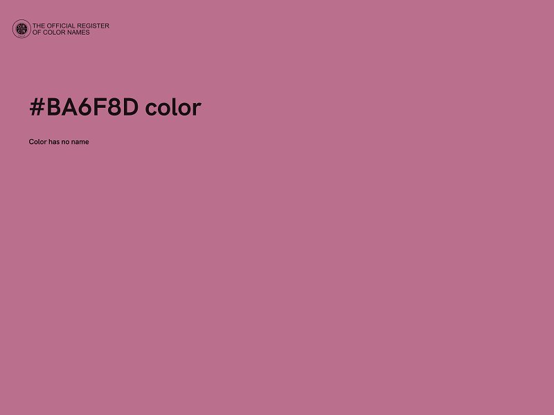 #BA6F8D color image