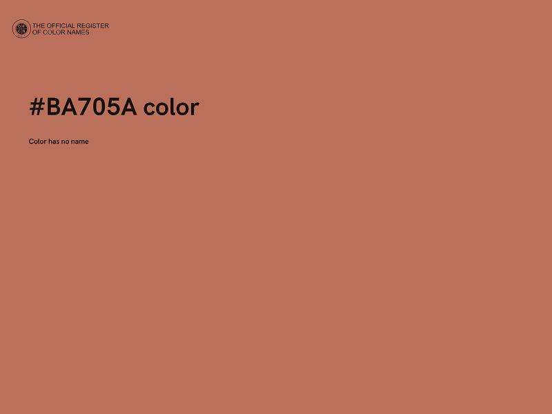 #BA705A color image