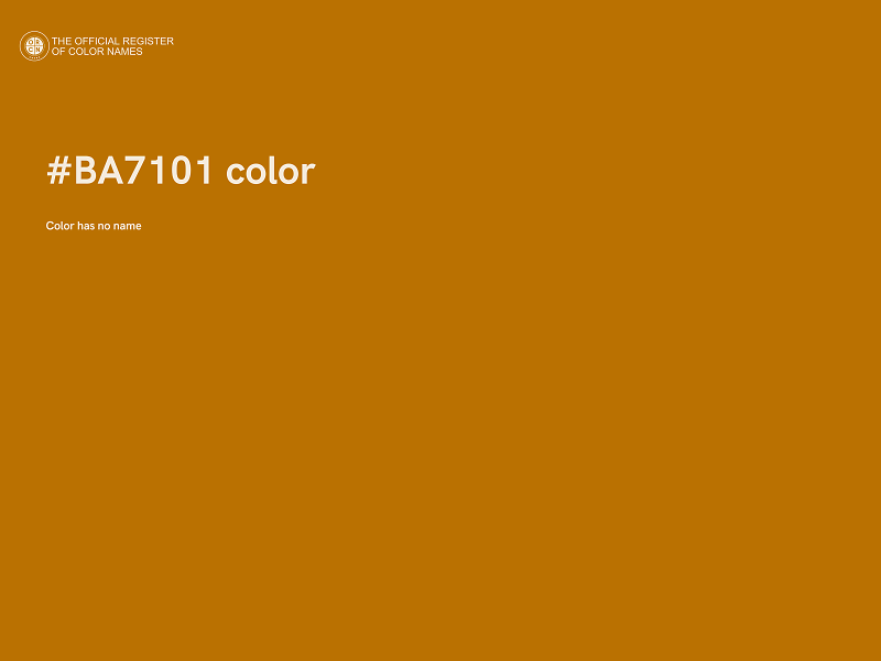 #BA7101 color image