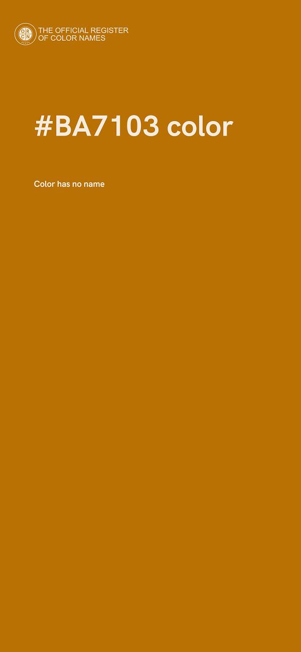 #BA7103 color image