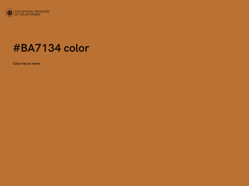 #BA7134 color image