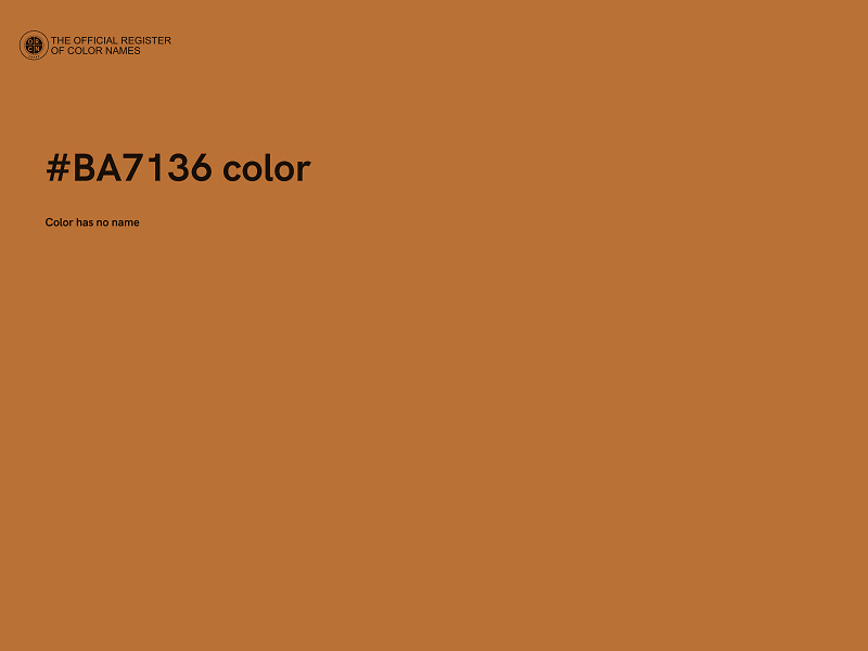 #BA7136 color image