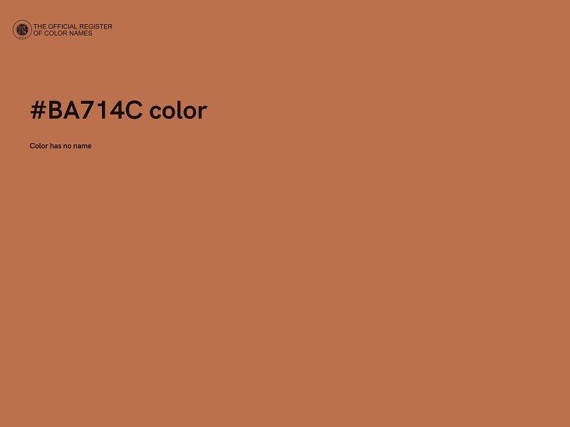 #BA714C color image