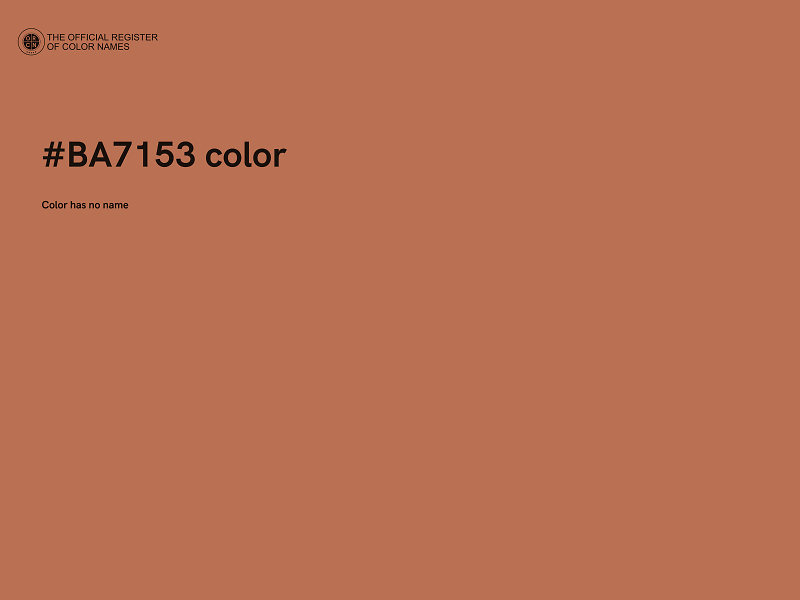 #BA7153 color image