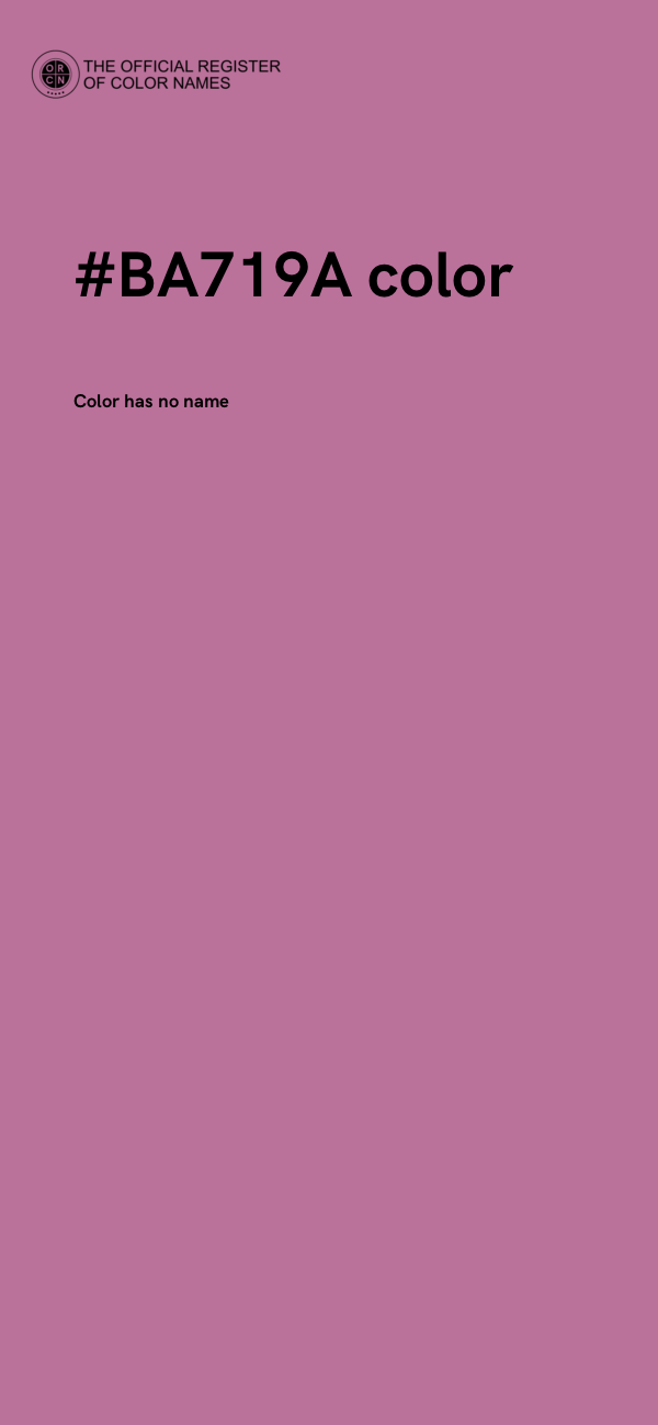 #BA719A color image