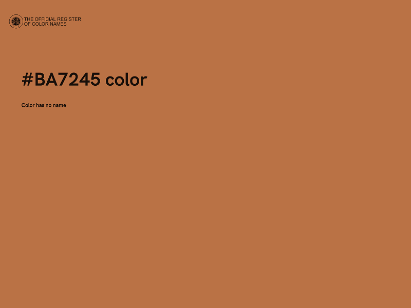 #BA7245 color image