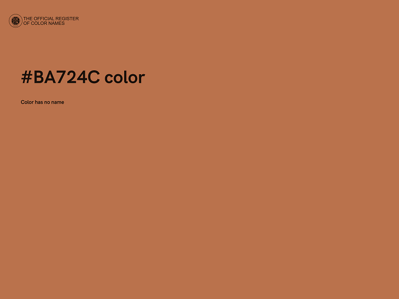 #BA724C color image