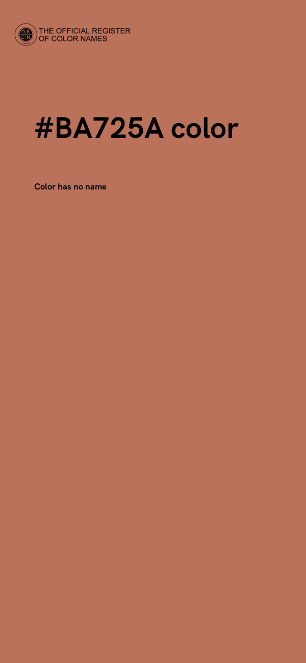 #BA725A color image